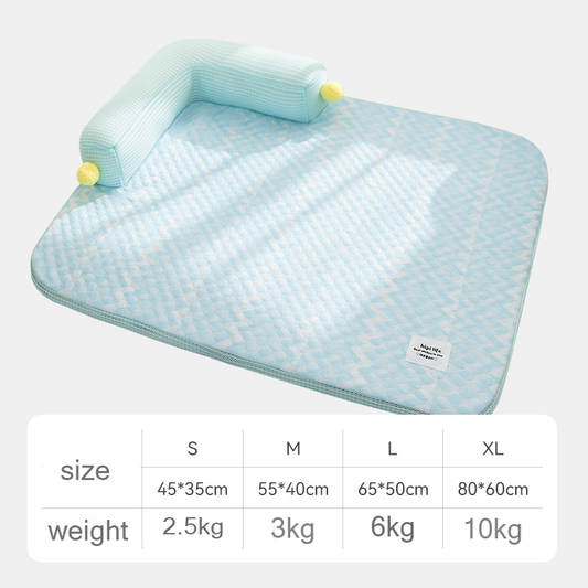 Tobypaws™ Soft Cooling Pet Bed with Pillow